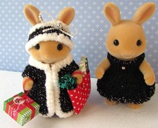 Clothes Coat Dress Bag Etc to fit Sylvanian Figure Christmas Shopper -NO FIGURES