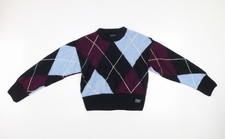 Superdry Women's Multicoloured Argyle Knit Jumper UK 14