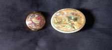 STRATTON GOLDTONE PILL BOX & WHITE METAL TRINKET BOX - LOVELY ITEMS