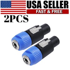 2PCS Speakon to 1/4" Inch