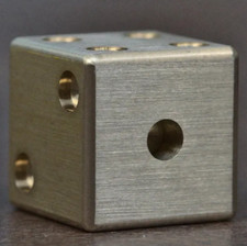 15mm Precision Perfectly Balanced Brass Dice Set by Felix Ure - CNC Made in UK