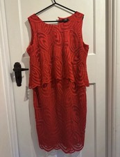 Red Wallis Lace Layered Mini