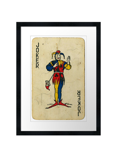 Joker card framed wall - card,