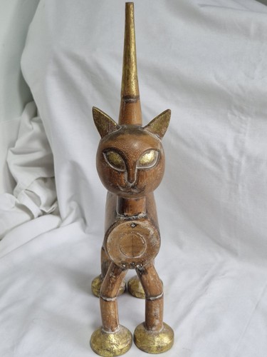 Tall carved wooden standing - tall,