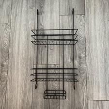 Next Black Metal Over-Shower Bathroom Storage Caddy – Hanging Design