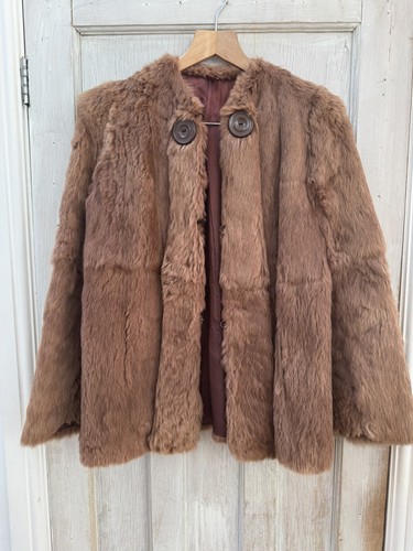Stunning brown coney fur coat - fur,