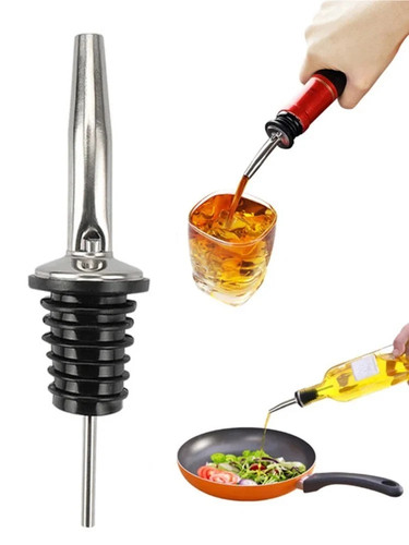 Stainless steel bottle pourer - steel,
