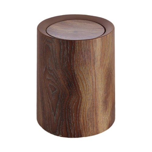 Wood grain trash - trash, can