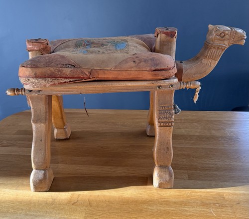 Antique camel stool - camel, saddle