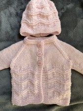 Hand Knitted Baby Cardigan Set