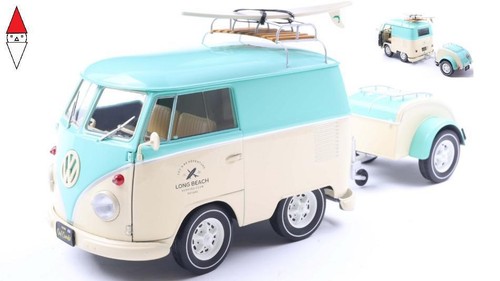 Solid volkswagen t1 van - 1/18,