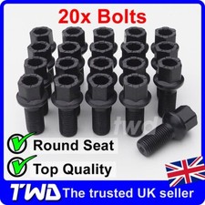 20 x BLACK ALLOY WHEEL BOLTS FOR MERCEDES BENZ E-CLASS (2002+) W211 W212 NUTS