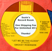 Smokey Robinson Let Me Be the Clock VG+ R&B Soul 45 7" Vinyl -Check for Coupons!