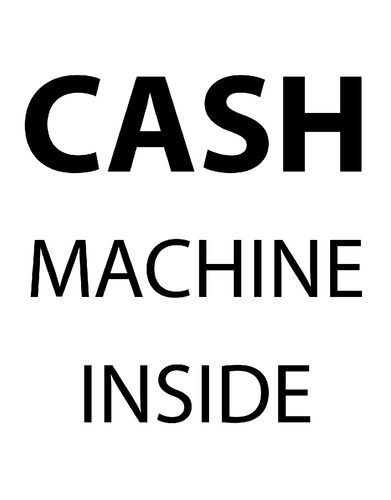 Cash machine inside - machine, atm