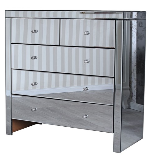 Mirrored chest drawers - mirrored,