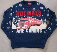 Coca Cola Mens Light Up Christmas Jumper Coke Truck Holidays Are Coming Size S