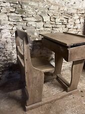 Antique, Vintage Old School Desk And Chair