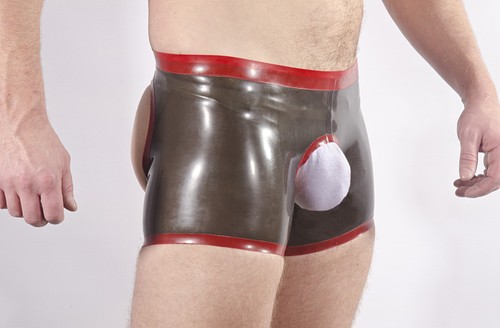 Rubber shorts open front and - shorts,,