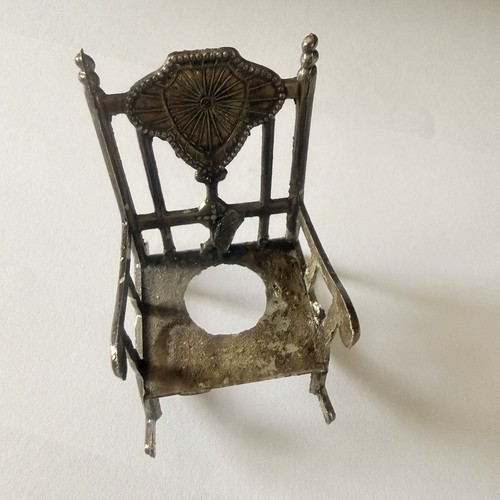 Brass type metal rocking chair - brass,