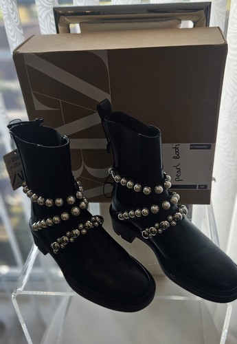 Zara black leather ankle - zara,