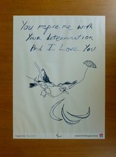 Official LONDON 2012 Olympic Art Poster - TRACEY EMIN - with hologram