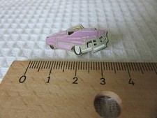 Pink Cadillac Elvis motor car rare vintage pin badge  (# 70)