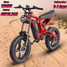 Hidoes B6 20" Fat Tyre Electric Bike 48V 15.6Ah E-Bike Moped E-Mountain Bike NEW