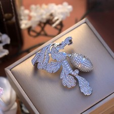 Silver Brooch One Acorn Leaf