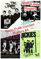 Repro Vintage Punk Rock Concert Posters Volume 4 A1 A2 A3