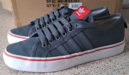 Adidas nizza grey - grey/red, size