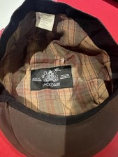 Jackdaw Brown Wax Cotton Flat Cap 58cm