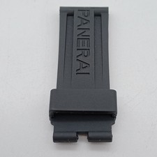 Officine Panerai Matt Black Silicone Rubber New Watch Strap 24mm