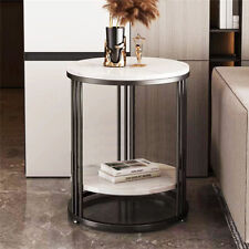 Marble Side Table Round Coffee End Bedside Table Indoor Outdoor Patio Tables