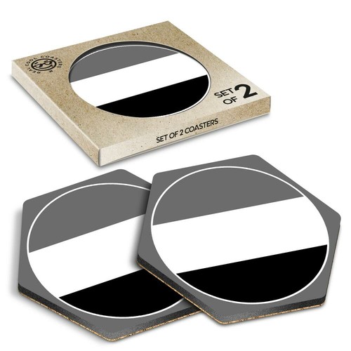 Hexagon coasters bw - 2,