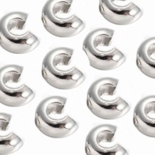 50 X CRIMP COVER BEADS CHOOSE