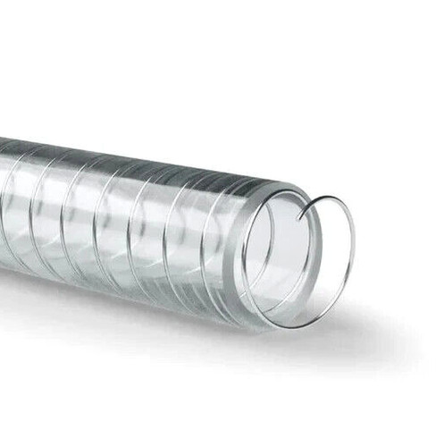 Clear wire reinforced pvc - clear,