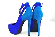 Jessica Simpson JS Ravenns 13.5cm Stiletto Heel Blue Suede Shoes - UK 4 EU 37