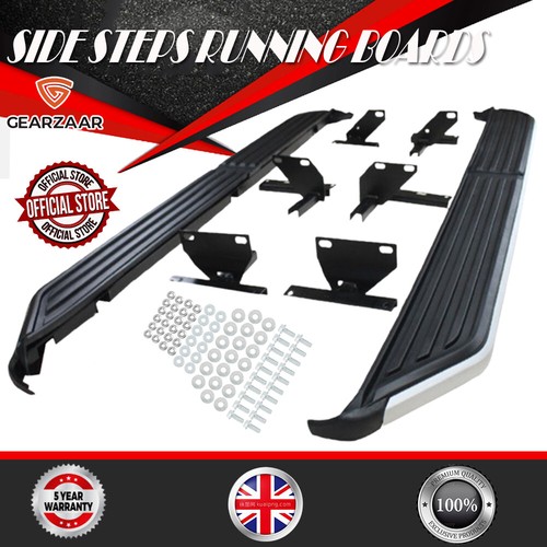 Black running board side steps - running,