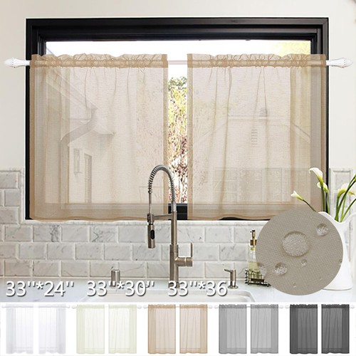 Short sheer curtains kitchen - short,