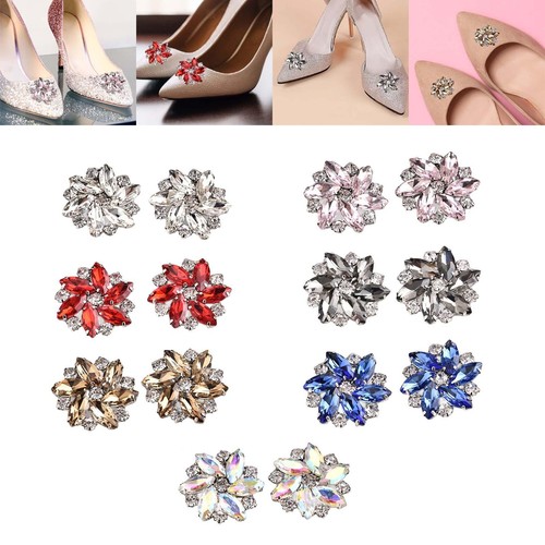 Rhinestone shoe clips - shoe,