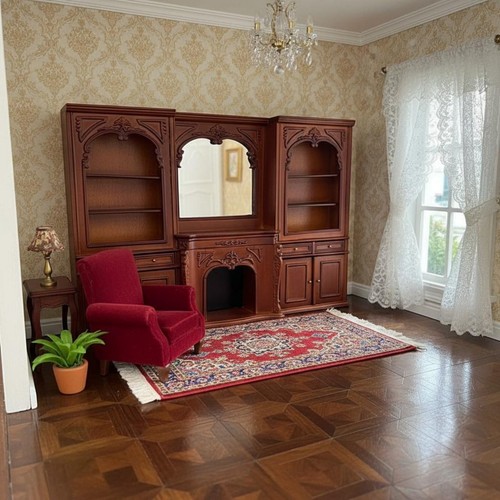 Dollhouse fireplace cabinet - dollhouse,