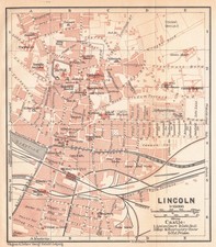 Lincoln antique map, town