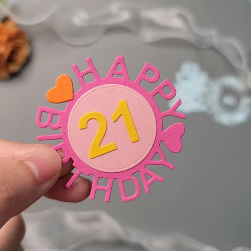 Happy birthday age numbers - &,