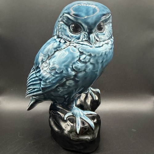 Poole pottery large owl blue - poole,