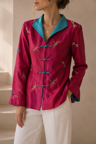 Silk jacket pink - jacket,