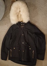 Ladies Navy Coat, Topshop