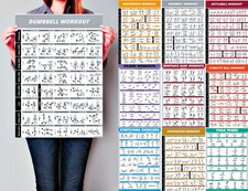 Wall Chart Poster Workout Fitness Yoga Training Exercise Wall Art Poster Banner