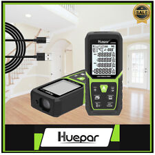 Huepar 330Ft Laser Distance Measure M/In/Ft with Li-ion Battery & Backlit LCD