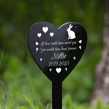 PERSONALISED Rabbit Memorial Outdoor Garden Grave Stake Pet Memorial Gifts