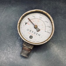 Antique Gauge OXYGEN BOC  2" Dial No Glass Steam Punk Deco Craft Art Use